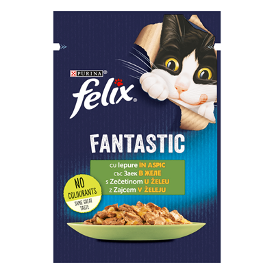 felix FANTASTIC Hrana pentru Pisici cu Iepure in Aspic 85 g - WALTI WALTI