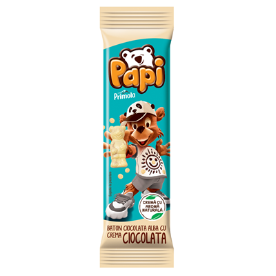 PRIMOLA PAPI Baton Ciocolata Alba 4 x 26,8 g - WALTI WALTI