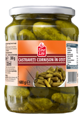 Fine Life Castraveti Carnison Calibru 3-6 Cm 680 g - WALTI WALTI