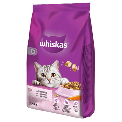 whiskas Hrana Uscata Pisici Adult cu Somon 1,4 Kg - WALTI WALTI