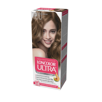 LONCOLOR Ultra Vopsea de Par Nuanta 7.0 Duo Castaniu Deschis 2 x 100 ml - WALTI WALTI