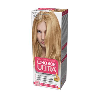 LONCOLOR Ultra Vopsea de Par Nuanta 7.2 Duo Blond Auriu Deschis 2 x 100 ml - WALTI WALTI