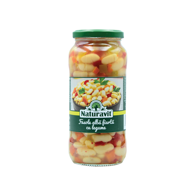 Naturavit Fasole Alba Fiarta cu Legume 540 g - WALTI WALTI