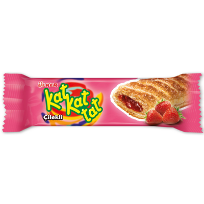 KAT KAT TAT Foietaj cu Crema de Capsune 28 g - WALTI WALTI