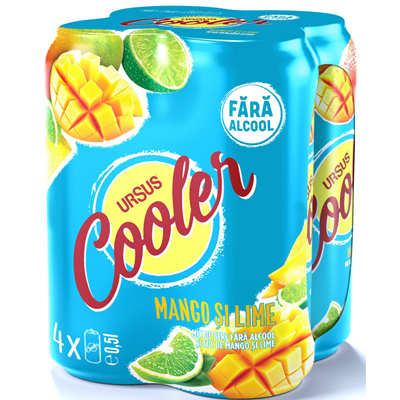 URSUS Cooler Mango 0% SGR 4 x 0,5 L - WALTI WALTI