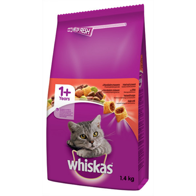 whiskas Hrana Uscata cu Vita pentru Pisici Adulte 1,4 Kg - WALTI WALTI