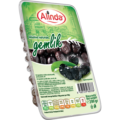 Alinda Masline Negre Gemlik Calibrul 180 -200 200 g - WALTI WALTI