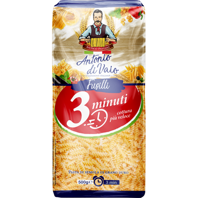 ANTONIO DI VAIO Fusilli Grau Dur 500 g - WALTI WALTI
