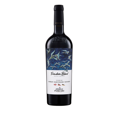 PURCARI FREEDOM BLEND Freedom Blend Saperavi & Rara Neagra & Bastardo Vin Rosu Sec SGR 0,75 L - WALTI WALTI