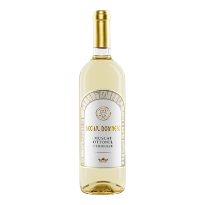 BECIUL DOMNESC Muscat Ottonel Vin Alb Demidulce SGR 0,75 L - WALTI WALTI