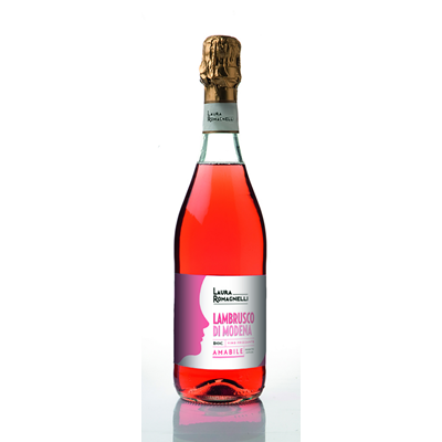 LAURA ROMAGNELLI Lambrusco Romagne Vin Spumant Rose Demidulce SGR 0,75 L - WALTI WALTI