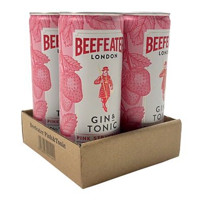 BEEFEATER Mix Gin Tonic Capsuni 4.9% SGR  0,25 L - WALTI WALTI