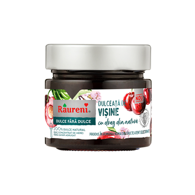 Raureni Dulceata Visine fara Zahar 240 g - WALTI WALTI