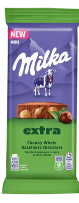 milka Ciocolata Lapte si Alune Intregi 190 g - WALTI WALTI
