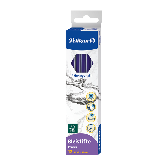 Pelikan Creion Grafit HB cu Radiera 12 bucati WALTI