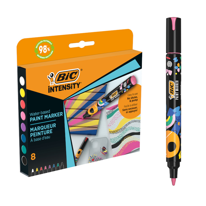 BiC Markere Vopsea Intesity 8 Culori WALTI