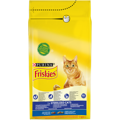 Friskies Hrana Uscata Pisici Sterie 1,5 Kg - WALTI WALTI