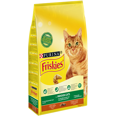 Friskies Hu Indoor Pisici cu Pui si Legume 10Kg - WALTI WALTI