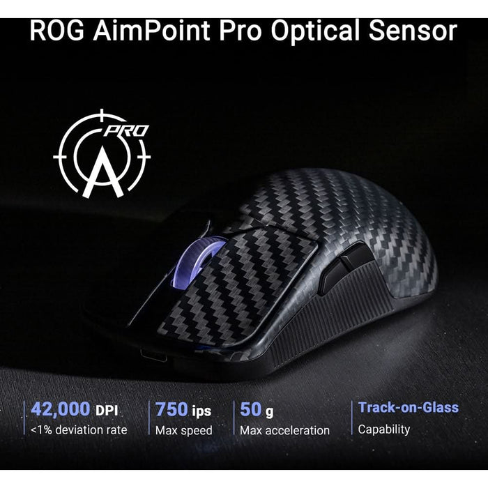 Mouse Gaming Wireless ASUS Rog Harpe Ace Extreme, 42000 dpi, negru WALTI