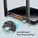 Router Wireless Gigabit TP-LINK Archer MR200 AC750, Dual-Band 300 + 433 Mbps, negru - WALTI WALTI