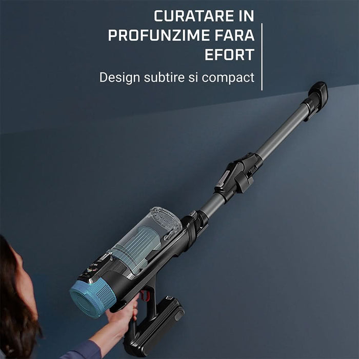 Aspirator vertical ROWENTA X-Force Flex 14.80 RH9BC1WO, 0.6l, autonomie max 90 min, albastru inchis-negru WALTI