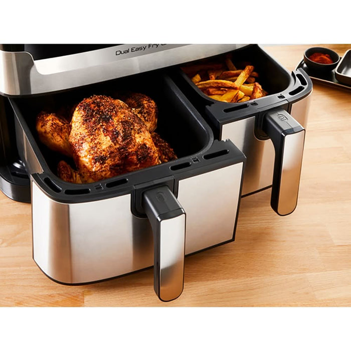 Friteuza cu aer cald dubla TEFAL Easy Fry&Gril EY905D10, 2.4kg, 8.3l, 2700W, negru-argintiu WALTI