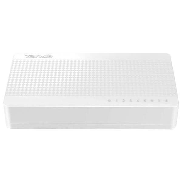 Switch TENDA S108, 8 porturi, Fast Ethernet, alb WALTI