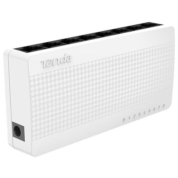 Switch TENDA S108, 8 porturi, Fast Ethernet, alb WALTI