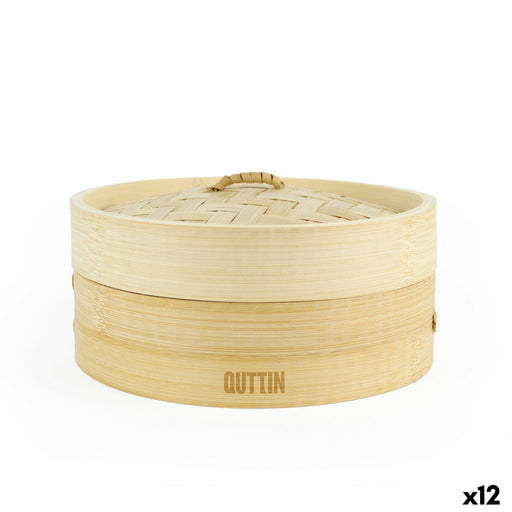Aparat De Gătit Cu Aburi Quttin Bambus 20 x 8,5 cm (12 Unități) - WALTI WALTI