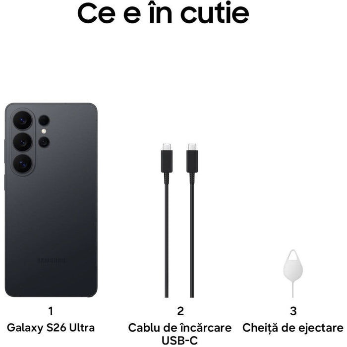 Telefon SAMSUNG Galaxy S26 Ultra 5G, 512GB, 12GB RAM, Dual SIM, Black - WALTI WALTI