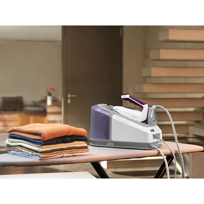 Statie de calcat BRAUN CareStyle 7 IS7266VI, 2700W, 550g/min, 2l, talpa Eloxal, alb-violet WALTI