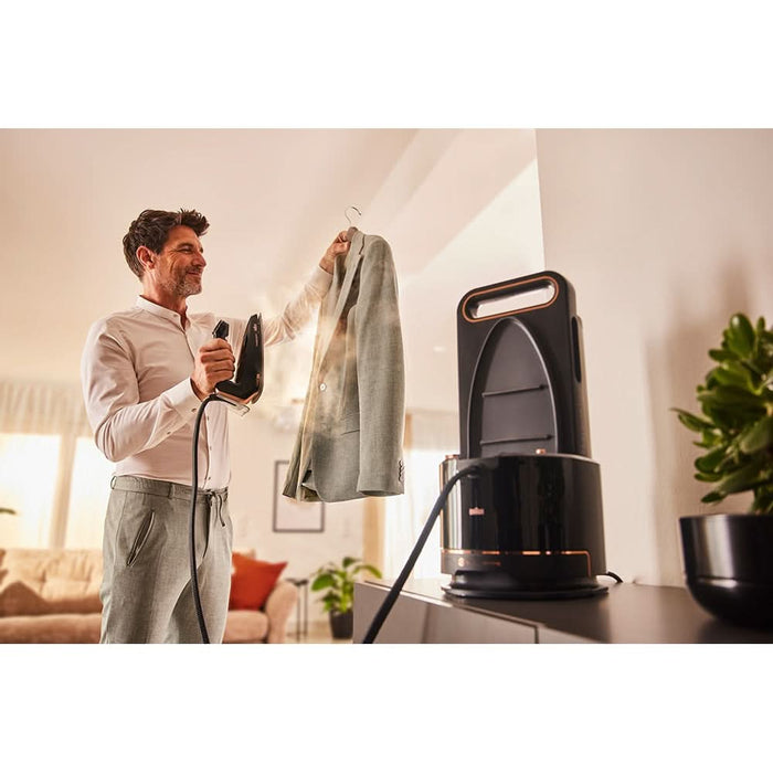Statie de calcat BRAUN CareStyle 9 IS9090BK, 2700W, 750g/min, 2l, talpa Eloxal Plus, negru-auriu - WALTI WALTI