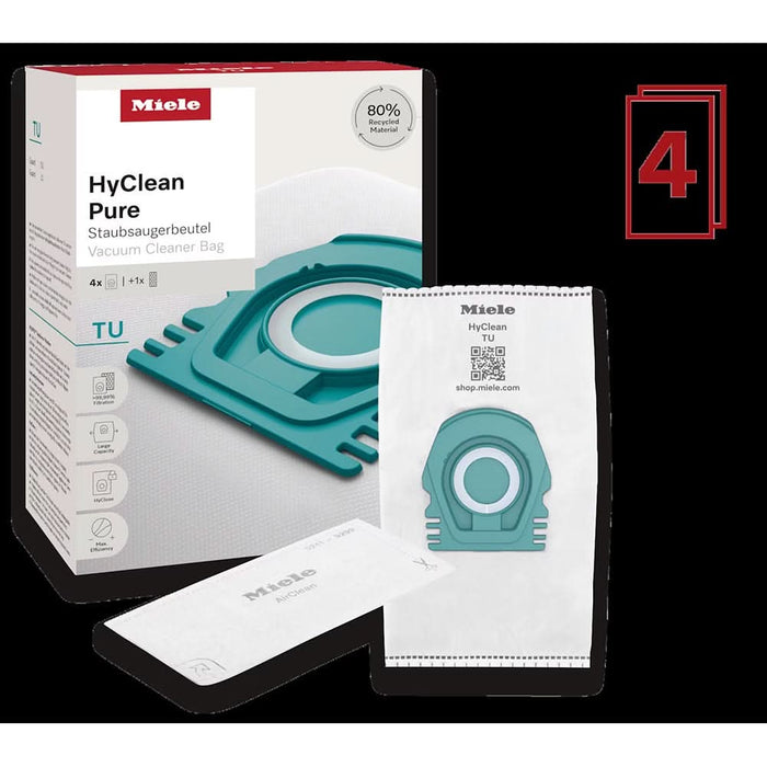 Kit aspirator MIELE HyClean Pure TU: 4 saci + filtru evacuare WALTI