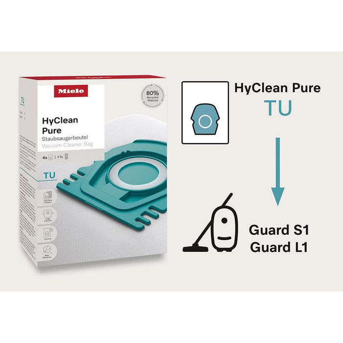 Kit aspirator MIELE HyClean Pure TU: 4 saci + filtru evacuare WALTI
