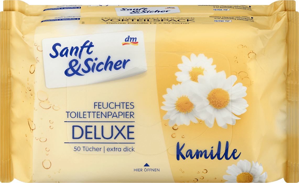 Sanft&Sicher Hârtie igienică umedă cu mușețel, 100 buc WALTI