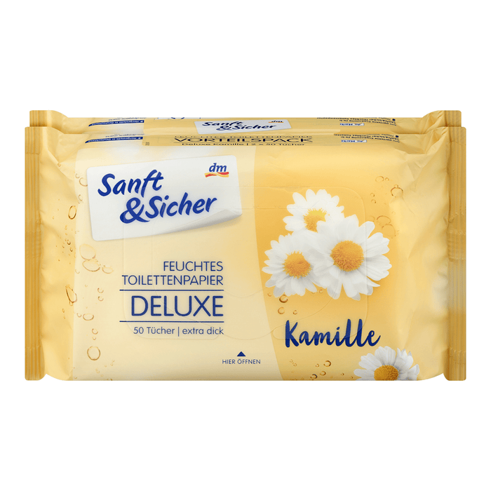 Sanft&Sicher Hârtie igienică umedă cu mușețel, 100 buc WALTI
