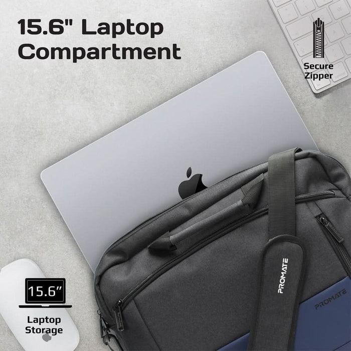 Geanta laptop PROMATE SATCHEL-MB, 15.6", albastru inchis WALTI