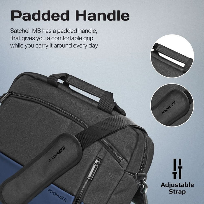 Geanta laptop PROMATE SATCHEL-MB, 15.6", albastru inchis WALTI