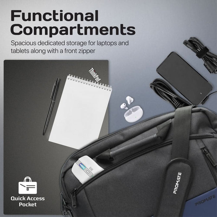 Geanta laptop PROMATE SATCHEL-MB, 15.6", albastru inchis WALTI