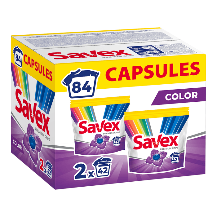 Savex Detergent rufe capsule Color 84 spălări, 84 buc WALTI