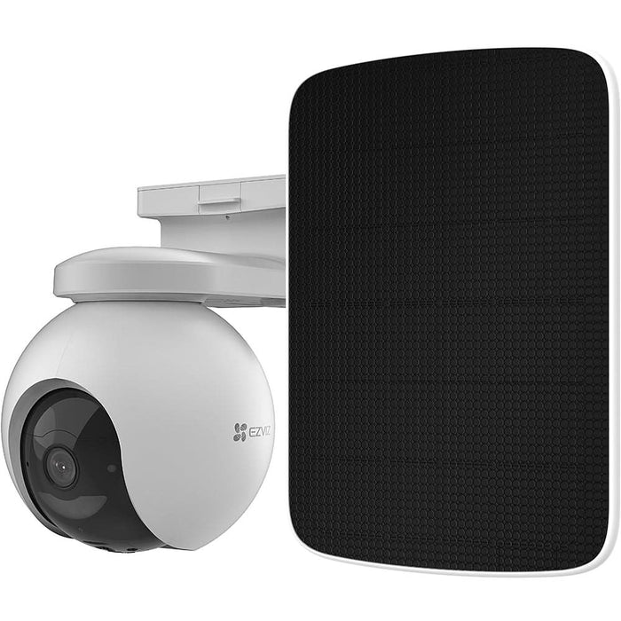 Kit Camera IP 4G EZVIZ EB8, 2K, panou solar , 10400 mAh, Smart IR, Motion Detection, alb WALTI