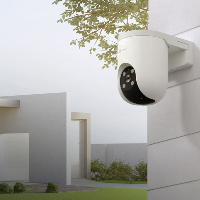 Camera IP Wireless EZVIZ H8c Pro, 3K, 5 MP, IR 30m, sirena, microfon, Auto-Zoom Tracking, alb WALTI