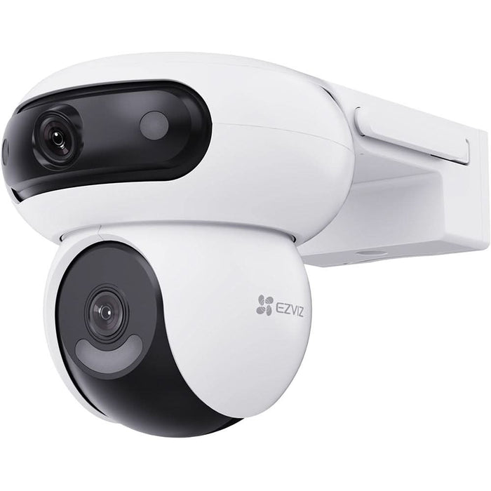 Camera IP Wireless exterior EZVIZ H90 Dual, 4+4MP, 1620p, IR, Night Vision, Auto Tracking, Detectarea formei umane/vehiculului AI, alb WALTI