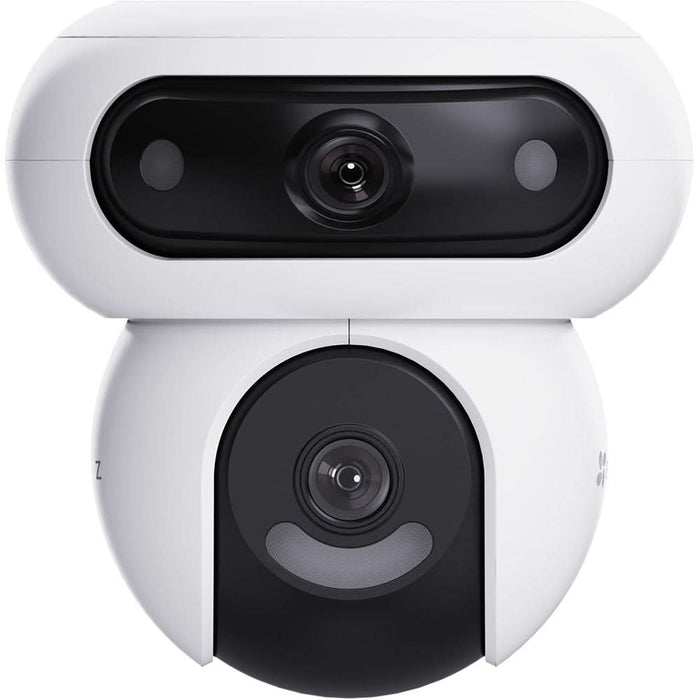 Camera IP Wireless exterior EZVIZ H90 Dual, 4+4MP, 1620p, IR, Night Vision, Auto Tracking, Detectarea formei umane/vehiculului AI, alb WALTI