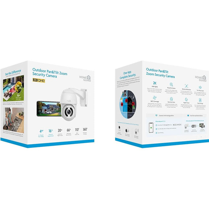 Camera IP Wireless PTZ HOMEGUARD HGWOB-253, QHD 1440p, IR, Night Vision, Alb WALTI
