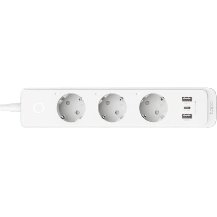 Prelungitor smart cu protectie TP-LINK Tapo P300, 3 prize, 2 x USB-A, 1 x USB-C, alb WALTI