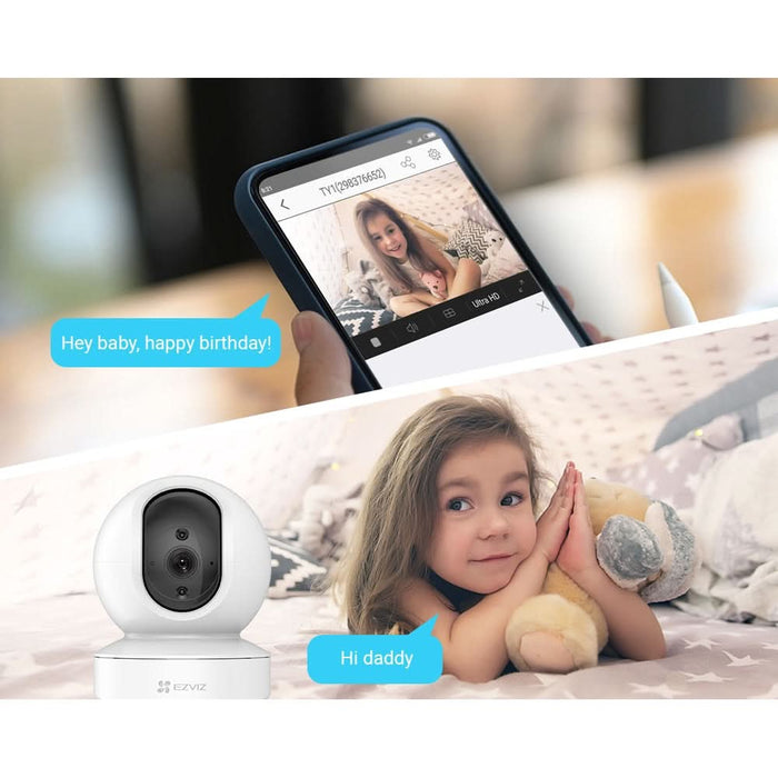 Camera IP Wireless EZVIZ TY1, 2K, IR10m, Night Vision, Motion Detection, Pan/Tilt 360 grade, alb WALTI