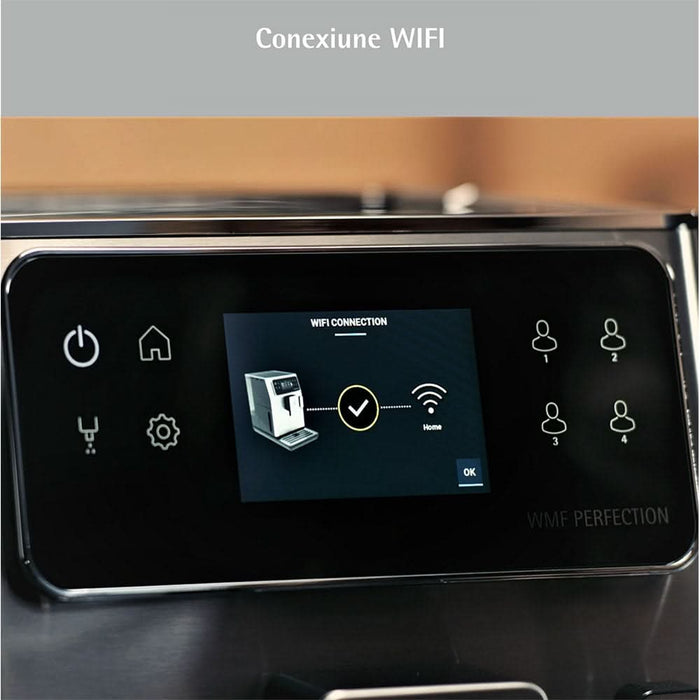 Espressor automat WMF Perfection 660 CP813D10, 3l, 1550W, 15 bar, argintiu-negru WALTI