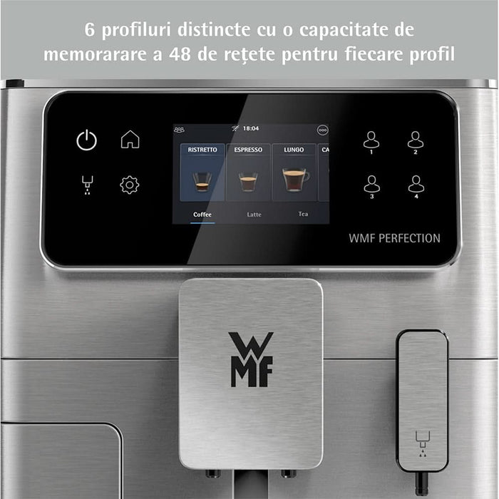 Espressor automat WMF Perfection 660 CP813D10, 3l, 1550W, 15 bar, argintiu-negru WALTI
