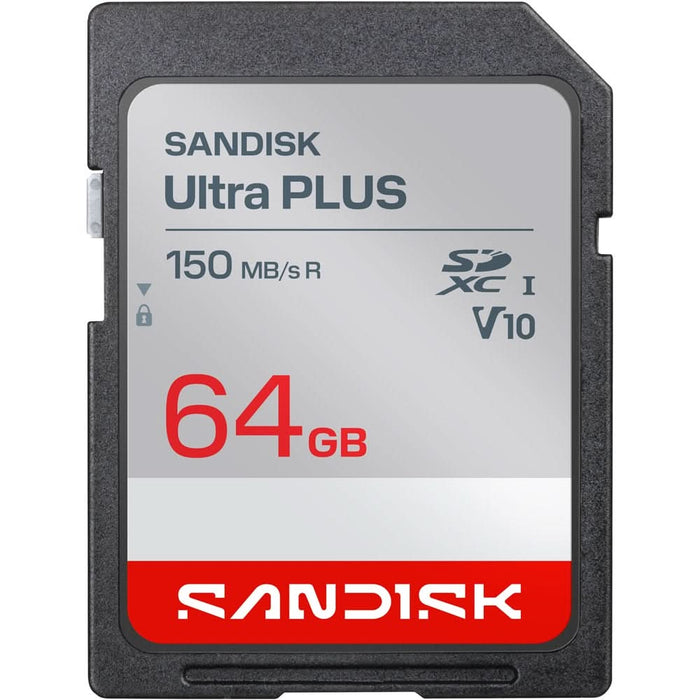 Card de memorie SANDISK SD Ultra Plus, SDXC, 64GB, 60MB/s, clasa 10 WALTI